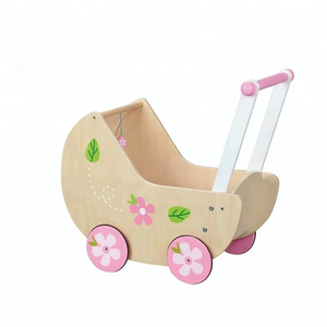 American Girl Furniture Pretend <strong>Doll</strong> Play Game White Pushchair Toy <strong>Wooden</strong> <strong>Doll</strong> <strong>Pram</strong> for Kids - Product Image 3