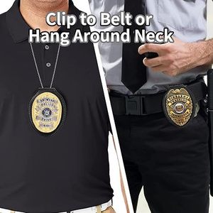 คลิปหนีบป้ายโลหะสั่งทำขายส่ง, คลิปหนีบป้ายหนังรูปวงรี, คลิปหนีบป้ายตำรวจ - Product Image 3