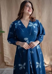 Vestido de algodón estampado con bloque de mano indio, nuevo vestido de moda, vestido informal de verano hecho a mano para regalo de San Valentín - Product Image 5