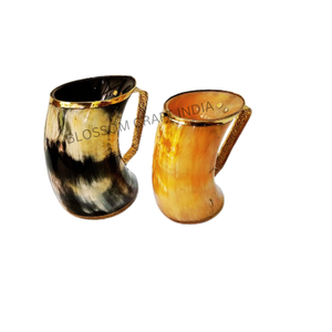 Super Quality American <b>Christmas</b> Inspired Polished <b>Glass</b> <b>Mug</b> With Golden Metal Agate Handle Eco Friendly Viking Engraved Love - Product Image 2