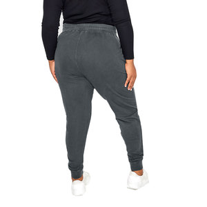 Joggers de cintura alta de algodón lavado con ácido para mujer, pantalones de chándal verdes Vintage desteñidos al sol con logotipo, ropa informal, venta al por mayor, nueva condición - Product Image 3