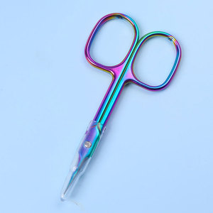 Professional High Quality Multi Color Korean Stainless Steel Manicure Pedicure <b>Scissors</b> Curved Blade <b>Cuticle</b> <b>Scissors</b> Beauty - Product Image 3