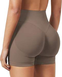 Ladies Workout Impact <b>Shorts</b> with Scrunch Butt Enhanced Lift, Seamless Booty Biker <b>Shorts</b> low ribbed texture <b>sweat</b>-wicking - Product Image 4
