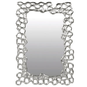 Espejo de Pared Moderno con Burbujas Doradas, Espejo Decorativo Redondo de Metal Hecho a Mano, Diseño Único con Anillo de Hierro con Acabado Dorado, Decoración para el Hogar - Product Image 3