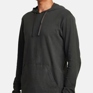 Sudadera con capucha teñida con pigmento y bolsillo de canguro: suave y duradera, perfecta para ropa informal y atlética - Product Image 3