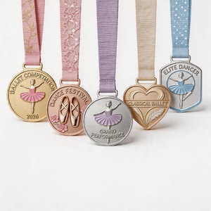 Medallas Personalizadas para Competencia <span class=keywords><strong>de</strong></span> Ballet, Medallas <span class=keywords><strong>de</strong></span> Metal Personalizadas al por Mayor para Campeones con Cinta, Oro, Plata, <span class=keywords><strong>Bronce</strong></span> - Product Image 1