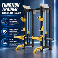 Rack d'entraînement multifonction BN pour le corps entier, idéal pour les studios de fitness, les hôtels et les salles de sport – Rack de musculation 3-en-1 avec machine Smith et système de charge par plaques