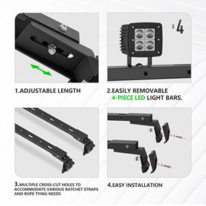 Roof Rack chéo thanh với Tương thích cho 2007 2025 <span class=keywords><strong>Jeep</strong></span> Wrangler JK jku JL jlu không giới hạn & Đấu sĩ JT hardtop, mái Xà Ngang - Product Image 5