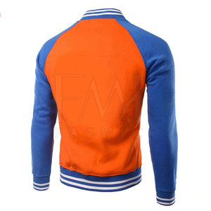 Men's 100% Polyester Canvas Letterman <b>Jacket</b> with Elastic Cuff and <b>Long</b> Sleeves Customizable Private Labels' Design - Product Image 2