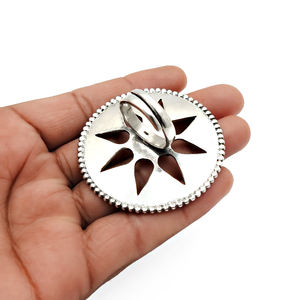 Sólido 925 plata esterlina oxidada rubí natural piedra preciosa aspecto artesanal anillo étnico hecho a mano joyería Bohemia proveedores al por mayor - Product Image 5