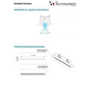 Diffuseur linéaire rétractable en aluminium Tecnosystemi avec amortisseur et registres et grilles de plénum isolés - Product Image 1