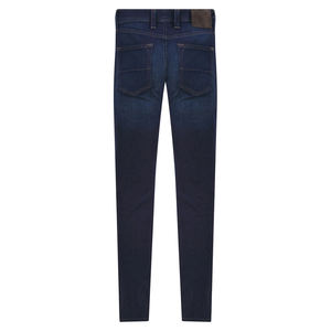 Pantalon en denim à coupe étroite pour hommes, jeans décontractés de couleur unie personnalisés avec poches zippées - Product Image 3