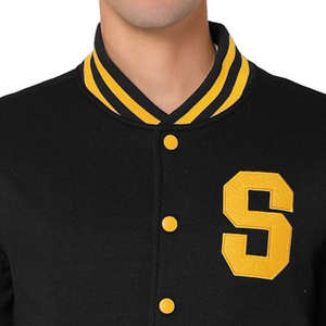 Chaqueta Varsity de Béisbol Universitaria para Hombre con Diseño de Logotipo Personalizado, Chaqueta de Invierno con Logotipo Personalizado en la Parte Delantera, Cuello en V, Estilo Bomber, Tela de Lona - Product Image 4