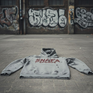 Sweat-shirts à capuche pour hommes avec logo personnalisé, délavés à l'acide, effet délavé au soleil, patchs usés, broderie usée, appliqué, sweat-shirt ample et boxy - Product Image 6