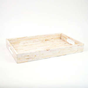 Bandeja redonda de nácar para el hogar y restaurante, bandeja para servir té y café, embalaje personalizado, bandeja para fregona hecha a mano 100% - Product Image 3