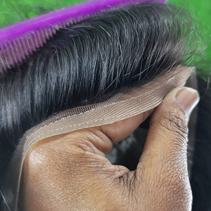 Perruque de remplacement de haute qualité en cheveux indiens Remy, modèle MGM, densité 100%, nouée à la main, nœuds en V, base en dentelle et PU - Product Image 1