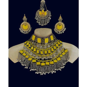Producto en Oferta, Joyería Nupcial Afgana Kuchi, Hecha a Mano, Vintage, Étnica, de Latón, Chapada en Oro Antiguo y Rodio, Multicolor para Bodas - Product Image 2