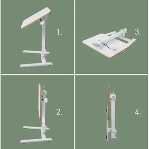 Tavolo ergonomico regolabile in altezza, pieghevole, bianco - Product Image 5