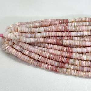 Neumático Heishi facetado de ópalo Rosa peruano Natural de 6mm y 7mm, venta al por mayor, hebra de cuentas de piedras preciosas para la fabricación de joyas, proveedor de piedras preciosas a granel - Product Image 2