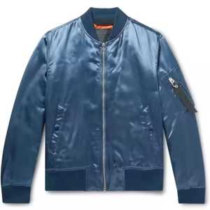 Veste universitaire homme avec fermeture boutonnée sur le devant et poignets côtelés rayés - Product Image 1