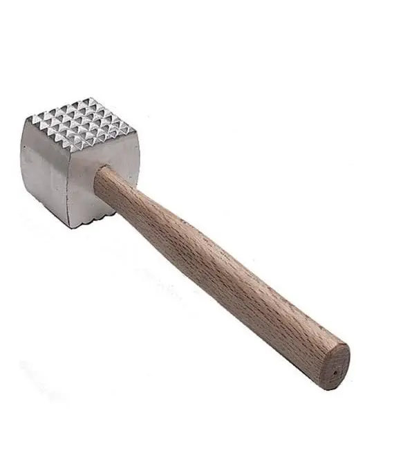Extra Large Heavy-Duty Meat Tenderizer Mallet, Meat Tenderizer Hammer, Double-sided, Commercial-Grade, Wood Handle