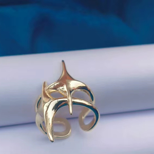 Bagues en laiton anti-ternissement plaqué or 18 carats Style classique Étanche Bandes de mariage élégantes pour diverses occasions de fête Bonne qualité - Product Image 1