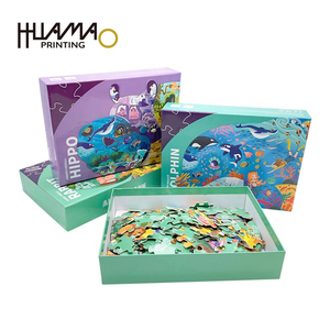 Wholesale Kids Animal Shaped Jigsaw Puzzle <b>Gift</b> <b>Box</b> Custom <b>Large</b> Piece Ocean Forest Wildlife Educational Puzzle Toy for Children - Product Image 6