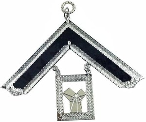 Collier de Chevalier de la Loge maçonnique en argent - Matériel de Maître Vénérable, type de gemme en métal, laiton - Product Image 6