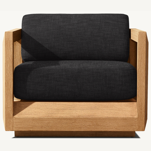 Sofá en oferta para relajarse al aire libre con estilo moderno, hecho de madera de teca resistente que puede soportar todo tipo de clima exterior. - Product Image 6