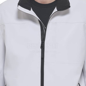 Chaqueta de invierno Softshell con cuello levantado para hombre de diseño personalizado con logotipo frontal opción al por mayor disponible - Product Image 5