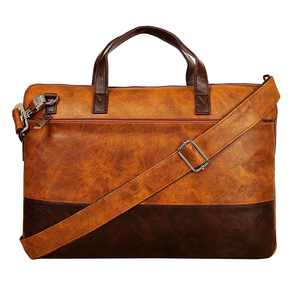 Elegant 2025 Collection Custom Logo Printed Genuine Leather <b>Laptop</b> <b>Bags</b> With Solder Handle Personalized File Folder Accessories - Product Image 3