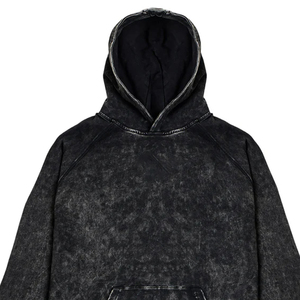 เสื้อฮู้ดดี้สไตล์เทรนดี้ ล้างสีแบบแอซิด คุณภาพสูง ผ้าฝ้าย 100% ออกแบบเองได้ มีกระเป๋าจิงโจ้ สำหรับผู้ชาย ใส่ในฤดูหนาว - Product Image 2