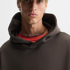 Sudadera con capucha unisex con logotipo personalizado, Sudadera con capucha de algodón polar técnico de talla grande OEM, sudaderas con capucha de gran tamaño para hombre pesado de invierno bordadas - Product Image 4