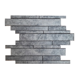 Carrelage en marbre gris travertin gris toundra moderne, finition polie, mosaïque intérieure imperméable - Product Image 2