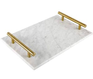 Plateau de service en résine écologique avec poignée en métal fait à la main café thé boissons plateau à bière pour la maison hôtel restaurant utilisation - Product Image 3