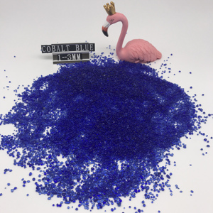 Fabrikpreis 1-3mm Kobaltblaue Unregelmäßige Glasperlen Glassteine für Schwimmbad-Innenverkleidung - Product Image 3
