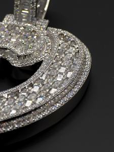 Letra O Personalizada con Incrustaciones de Diamantes, Plata de Ley 925, Brillante, con Moissanita VVS, Engaste de Canal, Unisex, para Uso Diario - Product Image 6