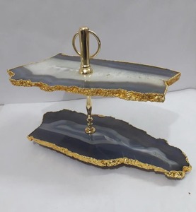 ลูกบิดพลอยโมราสีน้ำเงินทำมือขอบเคลือบทองที่จับแบบดึงสุดหรูสำหรับตกแต่งตู้เสื้อผ้าและตู้ - Product Image 5