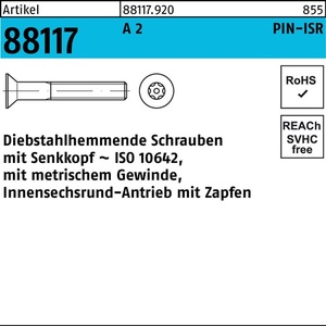 Tornillos de Seguridad Seko ISR M6x35-T30 A2, Paquete de 100 Piezas - Product Image 1