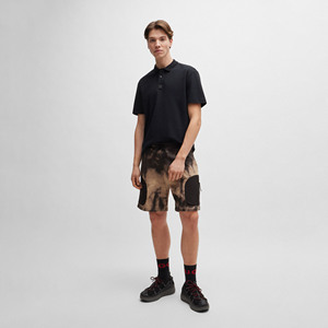 2025 New <b>Men's</b> Acid Wash Vintage Custom Design Heavy Cotton <b>Fleece</b> <b>Shorts</b> Solid Puff Printed Distressed Rhinestone Styles - Product Image 2