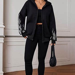 Sparkly Bling Sudaderas con capucha de gran tamaño para la marca de boutique 2025 Personalizado OEM Mujeres Rhinestone Sudadera con capucha - Product Image 6