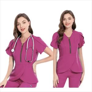 Ensemble de gommage pour femme avec haut à col en V et pantalon pour nounou, femme de ménage, uniforme d'infirmière 2025 - Product Image 5