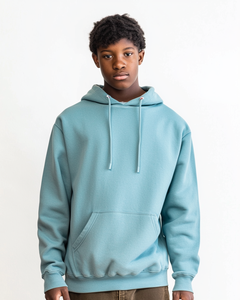 Sweat-shirt à capuche unisexe en molleton bleu puriste 3320 léger avec une douceur maximale pour les aventures en plein air - Product Image 2