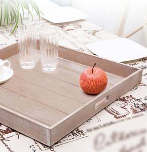 Bandeja de servicio de madera de mango respetuosa con el medio ambiente con asas Bandeja de madera de calidad superior para restaurantes Hogares y hoteles en MOQ bajo - Product Image 4