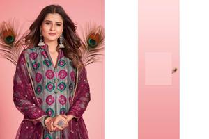 ชุดราตรีผ้าไหมหนาบริสุทธิ์คอลเลกชั่นผ้านิ่มปักลาย dole jeqard butti - Product Image 2