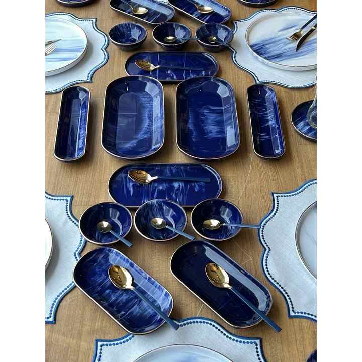 Breakfast Set Blue Wind 71 Pieces for 6 People