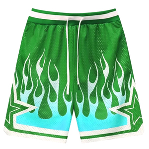 2025 pantalones cortos de baloncesto Unisex personalizados 100% malla de poliéster transpirable de secado rápido impreso impresión Digital OEM dos bolsillos para uso en equipo - Product Image 1