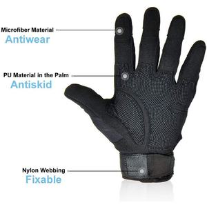Offre spéciale, étiquette personnalisée, gants tactiques en cuir de conception personnalisée de nouveau style, protection des mains pour l'extérieur, vente en gros - Product Image 5
