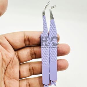 Pinzas Profesionales para Extensión de Pestañas, Puntiagudas, Plateadas, con Logotipo de Diamante, Pinzas de Acero Inoxidable Sostenible, Pinzas para Pestañas de Visón - Product Image 3