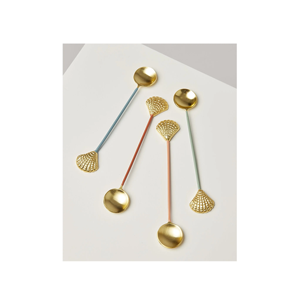 Cuillère à café en laiton de conception simple pour le long manche de Barware et le mieux poli pour la taille et la vente personnalisées - Product Image 2